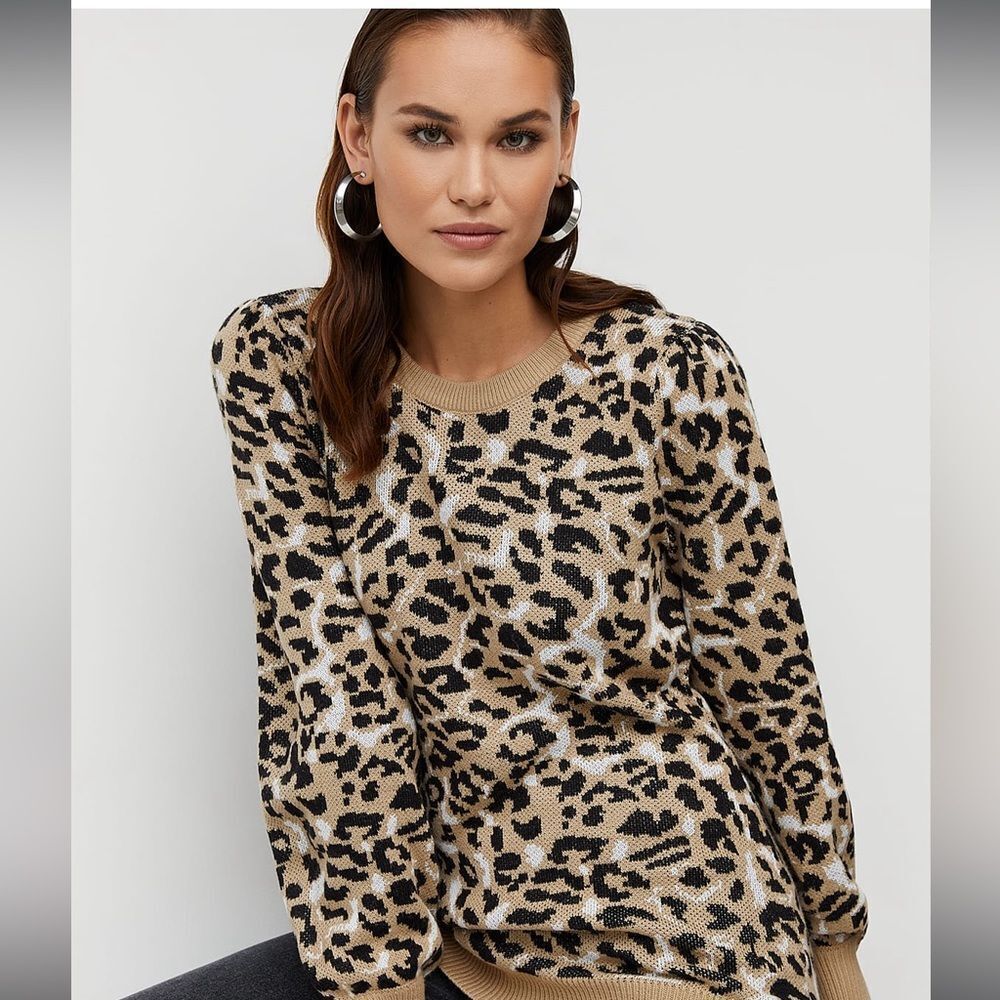 Leopard Print Dolman Sweater 
